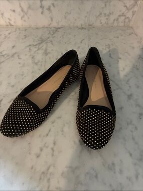 Studded Black Suede Flats - Loeffler Randall